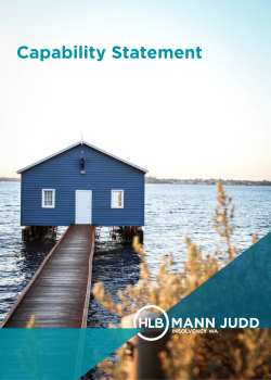 Capability statement cover